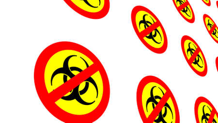 Background from biohazard signs.の写真素材