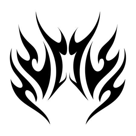 Abstract drawing in the form of a tattoo. Print on clothes.の写真素材