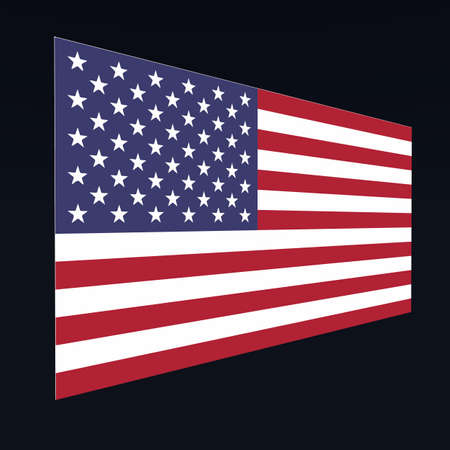 USA flag on a black background. America.の写真素材