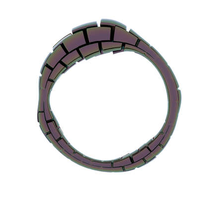 Alien futuristic ring. 3d rendering.の写真素材
