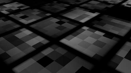Gray-black background of planes or squares. minecraft style.の写真素材