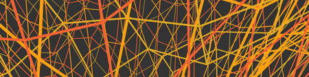 Banner of colored lines on a gray background. Screensaver or decoration.の写真素材