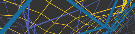 Banner of colored lines on a gray background. Screensaver or decoration.の写真素材