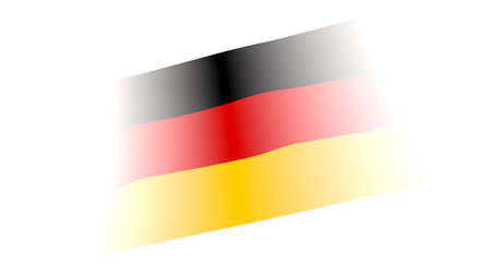 Flag of Germany on a white background. Europe. 3D rendering.の写真素材