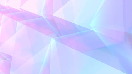 Blue-pink abstract background from geometric lines. 3D rendering.の写真素材
