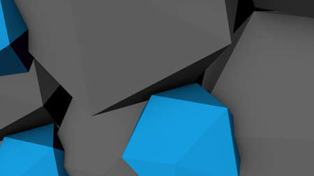 Abstract background of geometric lines and shapes. Decoration or screensaver. 3D rendering.の写真素材
