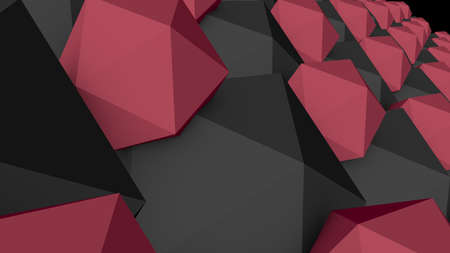 Abstract background of geometric lines and shapes. Decoration or screensaver. 3D rendering.の写真素材