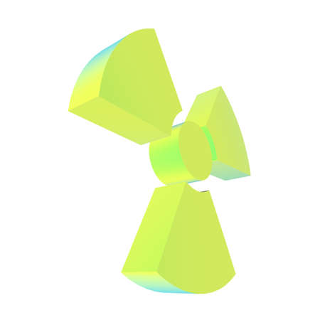 3D volumetric sign of radiation hazard.の写真素材