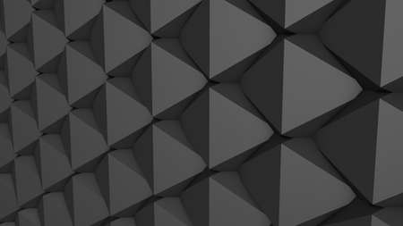 Gray abstract background from geometric lines. 3D rendering.の写真素材