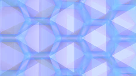 Blue-pink abstract background from geometric lines. 3D rendering.