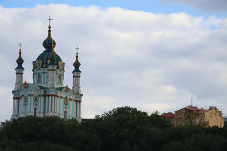 Andrew's Church. Religion and culture. Sights of Kyiv, Ukraine.の写真素材