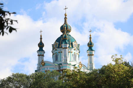Andrew's Church. Religion and culture. Sights of Kyiv, Ukraine.の写真素材