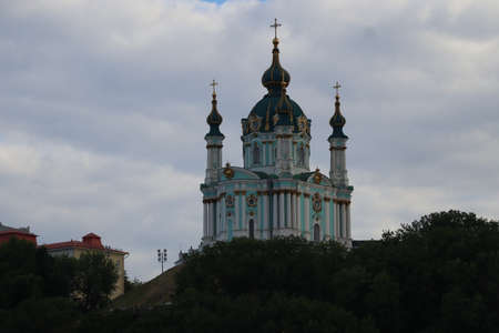 Andrew's Church. Religion and culture. Sights of Kyiv, Ukraine.の写真素材
