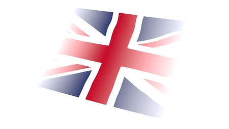 UK flag illustration isolated on white background. London. Politics and travel.の写真素材