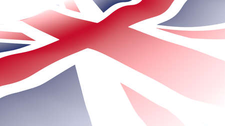 UK flag illustration isolated on white background. London. Politics and travel.の写真素材