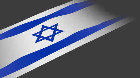 Flag of Israel on a white background. Politics and travel. 3d rendering illustration.の写真素材