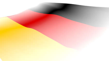 Flag of Germany on a white background. European Union country. Politics and travel. 3d rendering illustration.の写真素材