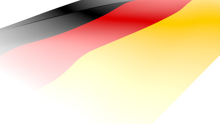 Flag of Germany on a white background. European Union country. Politics and travel. 3d rendering illustration.の写真素材