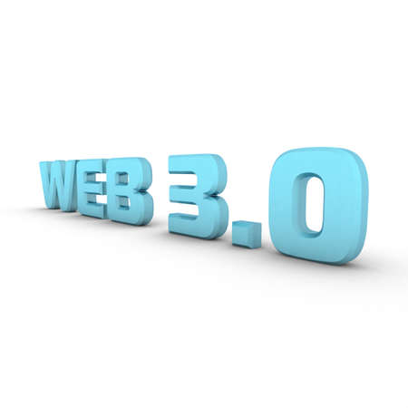 3d inscription WEB 3.0 on a white background. Digital technologies and the Internet.の写真素材