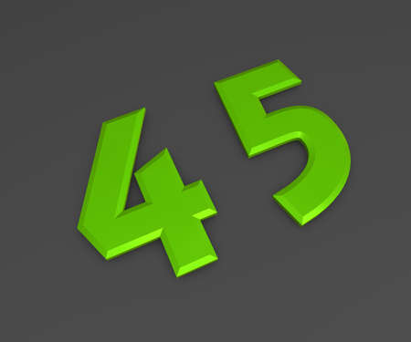 Green 3D volumetric figure or number on a gray background. numbering.の写真素材