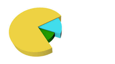 circle chart. percent report. Presentation in the office.の写真素材