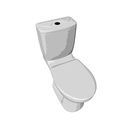White toilet. Plumbing. Repair in the house.の写真素材