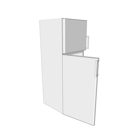 white refrigerator. kitchen attributes. food and drink storage.の写真素材