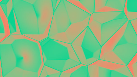 Colored green abstract background of polygonal shapes in the form of stones or fragments.の写真素材