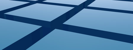 Blue abstract background in the form of cubes. Screensaver or decoration.の写真素材