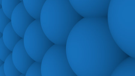 Blue abstract background in the form of bubbles. Decoration or screensaver.の写真素材