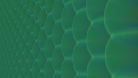 Green abstract background in the form of bubbles. Decoration or screensaver.の写真素材