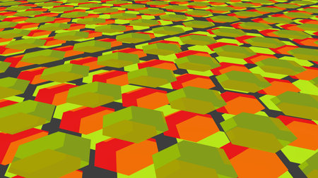 Abstract screensaver from hexagons. Screensaver or decoration.