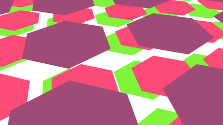 Abstract screensaver from hexagons. Screensaver or decoration.