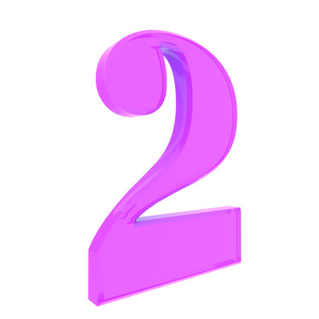 Purple volumetric 3D figure. numbering. decor.の写真素材