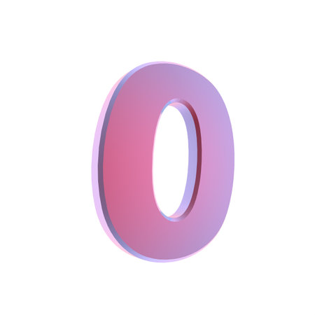 Purple volumetric 3D figure. numbering. decor.の写真素材