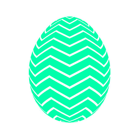 Colored Easter egg with wavy lines.の写真素材