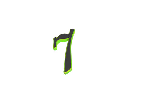 Two-color 3D number or numbers for decoration. Render illustration.