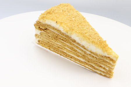A triangular puff pastry or piece of cake.の写真素材