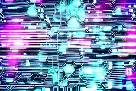 Abstract background in futuristic style.の写真素材