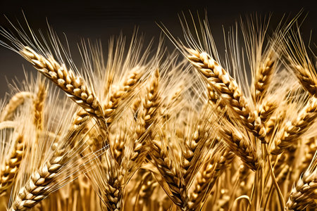 Wheat Sprouts. agriculture. Spikelets.の写真素材