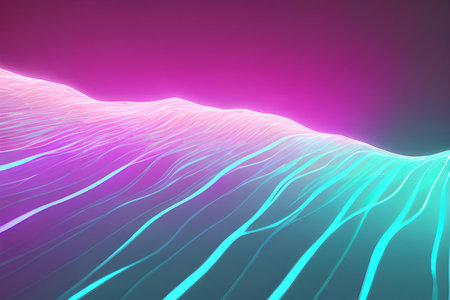 Multicolored futuristic abstract background. Screensaver on PC or smartphone.の写真素材