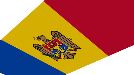 Moldova flag on a white background.の写真素材