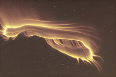 Background or screensaver in the form of magnetic storms or northern lights.の写真素材