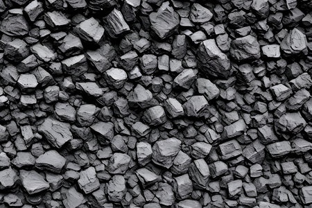 Texture, background and screensaver of coals. solid fuel. AI illustration.の写真素材