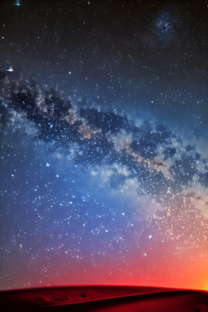 space theme illustration. Stars, galaxies, nebulae. AI simulation.の素材