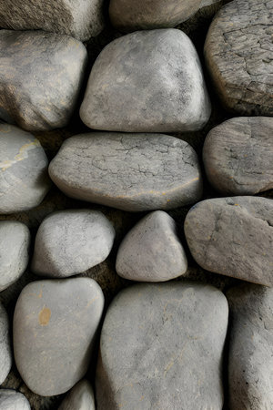 Vertical background or screensaver of masonry or fence. AI generative.の素材