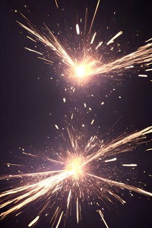 sparks and flashes. Screensaver or background.の素材