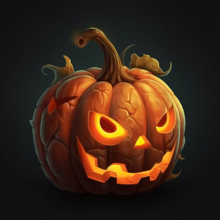 Pumpkin. Halloween theme. AI generative.の素材