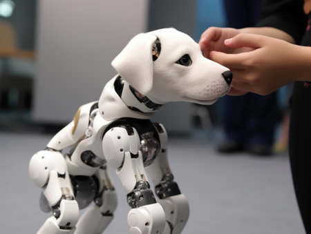 Robot toy puppy. Generative AI.の素材