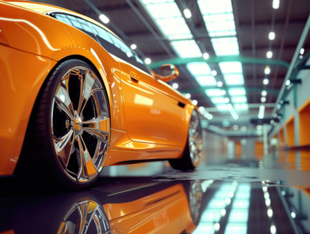 New technologies in car manufacturing. AI generative.の素材